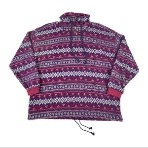 Vintage B Moss Pullover Fuzzy Fleece Collared Sweater Retro 80s Womens Medium